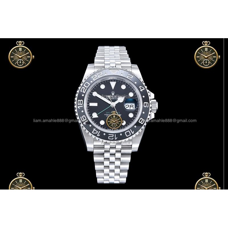 GMT-Master II 40MM 126710GRNR 904L SS/CER/Jub Black/Dot RICH JH3285