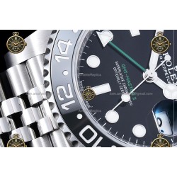 GMT-Master II 40MM 126710GRNR 904L SS/CER/Jub Black/Dot RICH JH3285