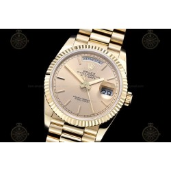 Day-Date 36mm Wtd 904L YG/YG/Flt/Pres Gold/Stk QF VR3255