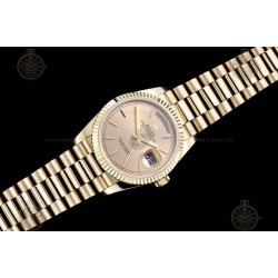 Day-Date 36mm Wtd 904L YG/YG/Flt/Pres Gold/Stk QF VR3255