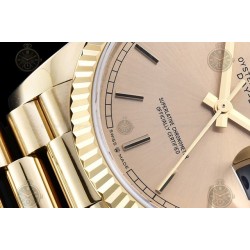 Day-Date 36mm Wtd 904L YG/YG/Flt/Pres Gold/Stk QF VR3255