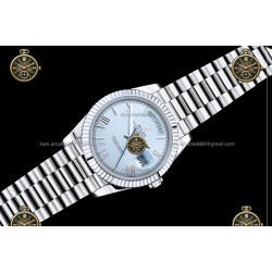 Day-Date 40MM 904L Wtd SS/FLT/PRES Ice Blue/Roman/Stk RGF VR3255
