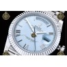 Day-Date 40MM 904L Wtd SS/FLT/PRES Ice Blue/Roman/Stk RGF VR3255