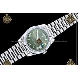 Day-Date 40MM 904L Wtd SS/FLT/PRES Green/Roman/Stk RGF VR3255