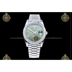 Day-Date 40MM 904L Wtd SS/FLT/PRES Green/Roman/Stk RGF VR3255