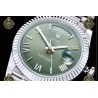 Day-Date 40MM 904L Wtd SS/FLT/PRES Green/Roman/Stk RGF VR3255