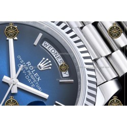 Day-Date 40MM 904L Wtd SS/FLT/PRES O.Blue/Roman/Stk RGF VR3255