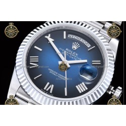 Day-Date 40MM 904L Wtd SS/FLT/PRES O.Blue/Roman/Stk RGF VR3255