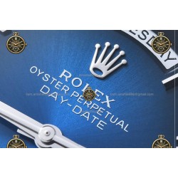 Day-Date 40MM 904L Wtd SS/FLT/PRES O.Blue/Roman/Stk RGF VR3255