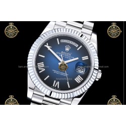 Day-Date 40MM 904L Wtd SS/FLT/PRES O.Blue/Roman/Stk RGF VR3255