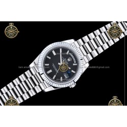 Day-Date 40MM 904L Wtd SS/FLT/PRES Black/Dia RGF VR3255