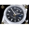 Day-Date 40MM 904L Wtd SS/FLT/PRES Black/Dia RGF VR3255
