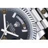 Day-Date 40MM 904L Wtd SS/FLT/PRES Black/Dia RGF VR3255