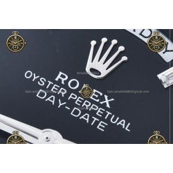 Day-Date 40MM 904L Wtd SS/FLT/PRES Black/Dia RGF VR3255