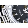 Day-Date 40MM 904L Wtd SS/FLT/PRES Black/Dia RGF VR3255