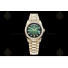 Day-Date 36mm Wtd 904L YG/YG/Flt/Pres Ombre Green/Dia QF VR3255