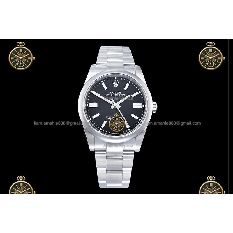 Oyster Perpetual 41MM 124300 904L SS/SS Blk/Stk CLEAN PLUS DD3230