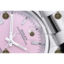 Oyster Perpetual 41MM 124300 904L SS/SS Pink/Stk CLEAN PLUS DD3230