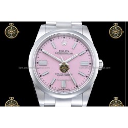 Oyster Perpetual 41MM 124300 904L SS/SS Pink/Stk CLEAN PLUS DD3230