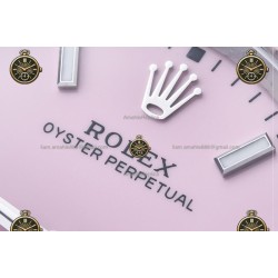 Oyster Perpetual 41MM 124300 904L SS/SS Pink/Stk CLEAN PLUS DD3230
