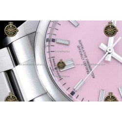 Oyster Perpetual 41MM 124300 904L SS/SS Pink/Stk CLEAN PLUS DD3230