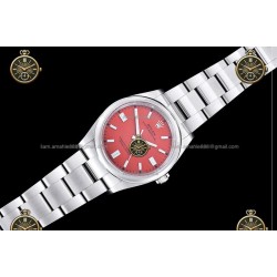 Oyster Perpetual 41MM 124300 904L SS/SS Red/Stk CLEAN PLUS DD3230