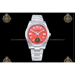 Oyster Perpetual 41MM 124300 904L SS/SS Red/Stk CLEAN PLUS DD3230