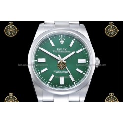 Oyster Perpetual 41MM 124300 904L SS/SS Grn/Stk CLEAN PLUS DD3230