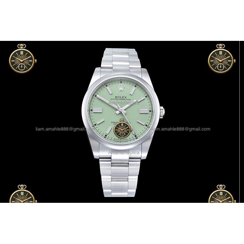 Oyster Perpetual 36MM 126000 904L SS/SS Pistachio Grn/Stk CLEAN PLUS DD3230