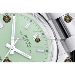 Oyster Perpetual 36MM 126000 904L SS/SS Pistachio Grn/Stk CLEAN PLUS DD3230