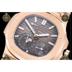 Nautilus Moon Phase 5712 RG/RG Brown/Stk WSF JH240