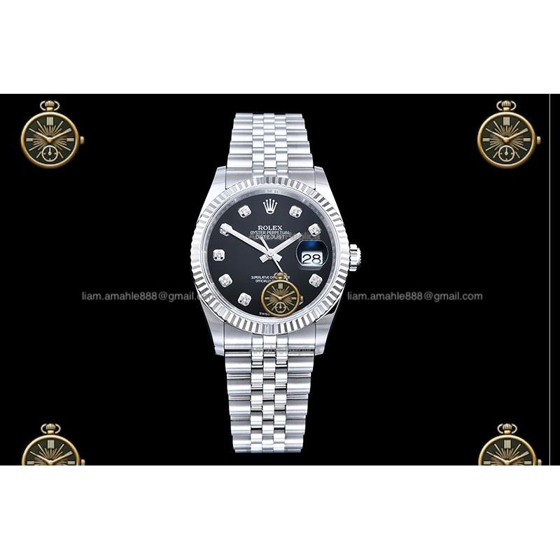 Datejust 36MM 116234 904L SS/FLT/JUB Black/Dia JRF VR3135