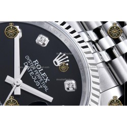 Datejust 36MM 116234 904L SS/FLT/JUB Black/Dia JRF VR3135