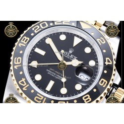 GMT-Master II 40MM 126713GRNR 904L Wtd YG/SS/CER/JUB Black/Dot QF QF3285-FS