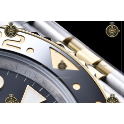 GMT-Master II 40MM 126713GRNR 904L Wtd YG/SS/CER/JUB Black/Dot QF QF3285-FS