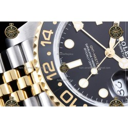 GMT-Master II 40MM 126713GRNR 904L Wtd YG/SS/CER/JUB Black/Dot QF QF3285-FS