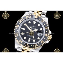GMT-Master II 40MM 126713GRNR 904L Wtd YG/SS/CER/JUB Black/Dot QF QF3285-FS