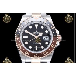 GMT-Master II 40MM 126711CHNR 904L Wtd RG/SS/CER/OYS Black/Dot QF QF3285-FS