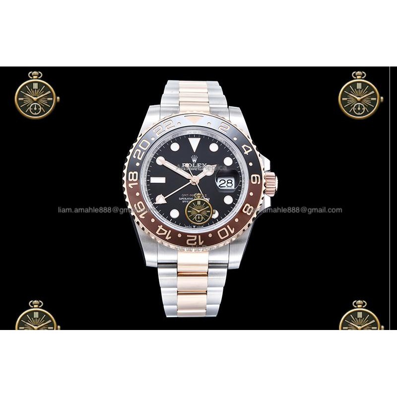 GMT-Master II 40MM 126711CHNR 904L Wtd RG/SS/CER/OYS Black/Dot QF QF3285-FS
