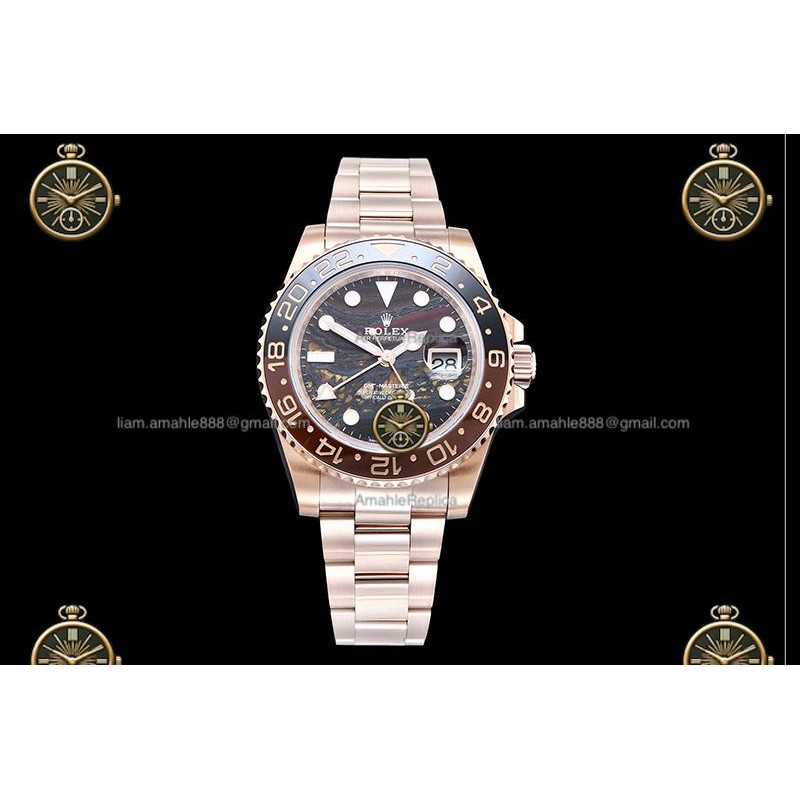 GMT-Master II 40MM 126715CHNR 904L Wtd RG/CER/OYS Tiger Iron/Cot QF QF3285-FS