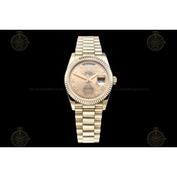 Day-Date 36mm Wtd 904L YG/YG/Flt/Pres Gold/Rmn QF VR3255