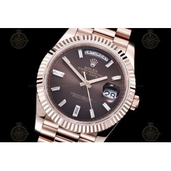 Day-Date 40mm 904L RG/Flt/Pres Brown/B.Dia GMF A2836