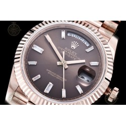 Day-Date 40mm 904L RG/Flt/Pres Brown/B.Dia GMF A2836