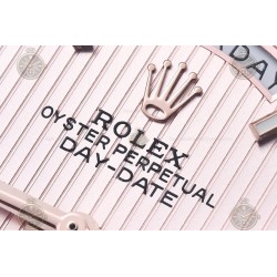 Day-Date 40mm 904L RG/Flt/Pres Stripe Pink/Stk GMF A2836