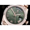 Day-Date 40mm 904L RG/Flt/Pres Olive Green/Rmn/Stk GMF A2836