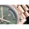 Day-Date 40mm 904L RG/Flt/Pres Olive Green/Rmn/Stk GMF A2836