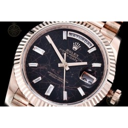 Day-Date 40mm 904L RG/Flt/Pres Eis. Black/B.Dia GMF A2836