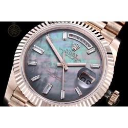 Day-Date 40mm 904L RG/Flt/Pres Black MOP/B.Dia GMF A2836