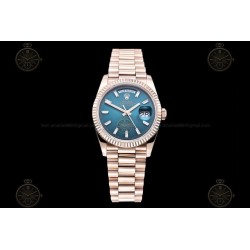 Day-Date 36mm Wtd 904L RG/Flt/Pres Blue Green/B.Dia QF VR3255