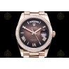 Day-Date 36mm Wtd 904L RG/Flt/Pres Ombre Brown/Rmn/Stk QF VR3255